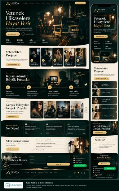 Sample website design for Casting & Modelling Agencies