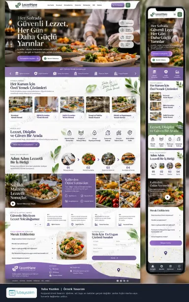 Sample website design for Catering Companies
