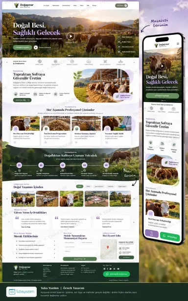 Sample website design for Livestock, Cattle & Poultry Farms