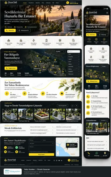 Sample website design for Funeral & Cemetery Services