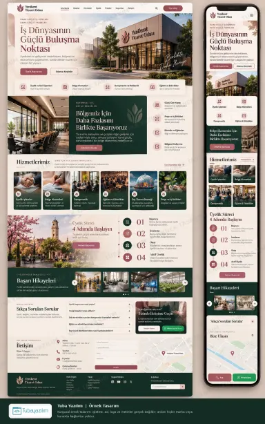 Sample website design for Federations & Chambers of Commerce