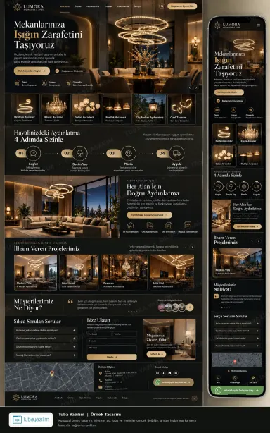 Sample website design for Lighting & Chandelier Shops