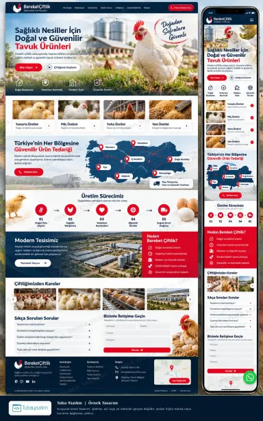 Sample website design for Livestock, Cattle & Poultry Farms