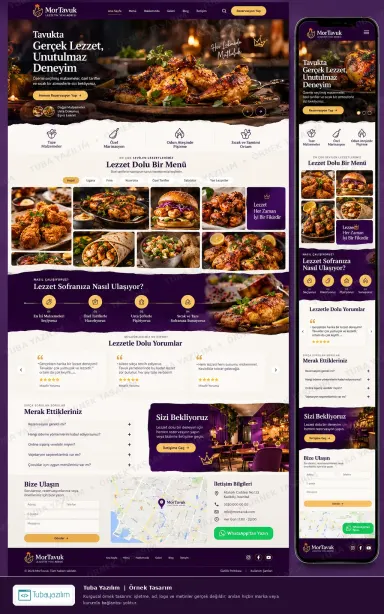 Sample website design for Chicken Restaurants