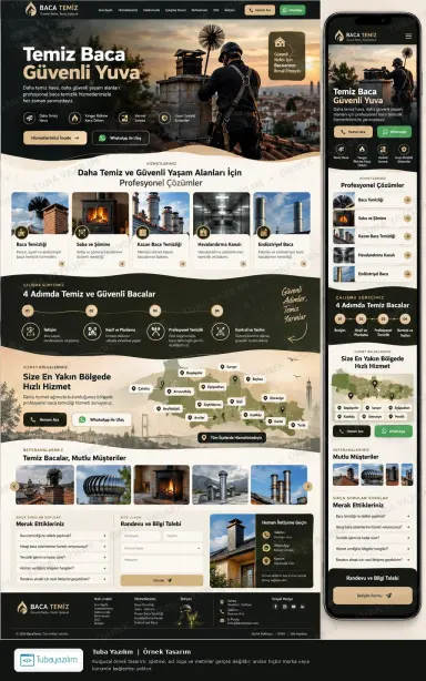 Sample website design for Chimney & Duct Cleaning Services