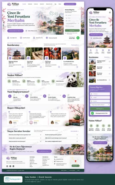 Sample website design for Language Schools & Institutes