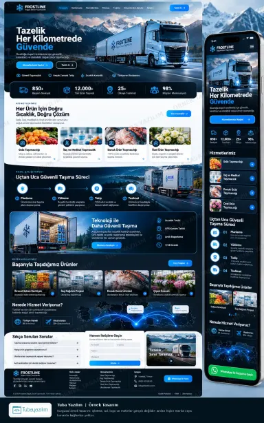 Sample website design for Cold Chain & Refrigerated Transport Companies