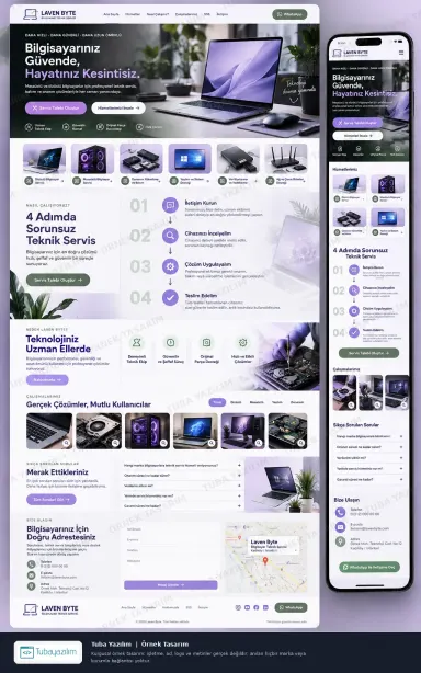 Sample website design for Computer & Laptop Repair Shops