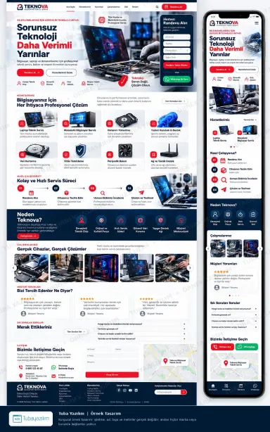 Sample website design for Computer & Laptop Repair Shops