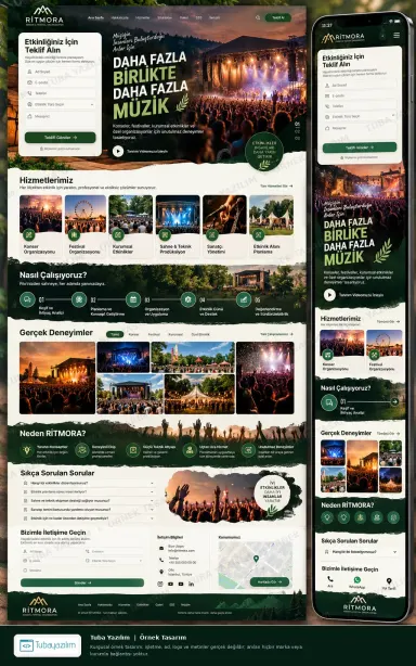 Sample website design for Concert & Festival Organisers