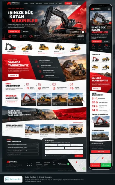 Sample website design for Construction Equipment Dealers