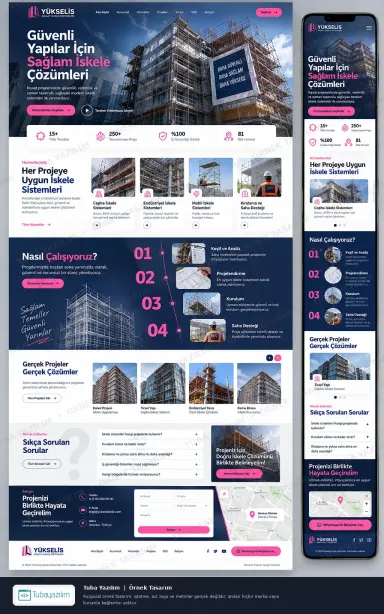 Sample website design for Scaffolding Rental & Erection Companies