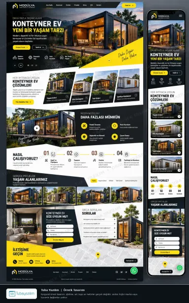 Sample website design for Container Homes & Portable Cabins