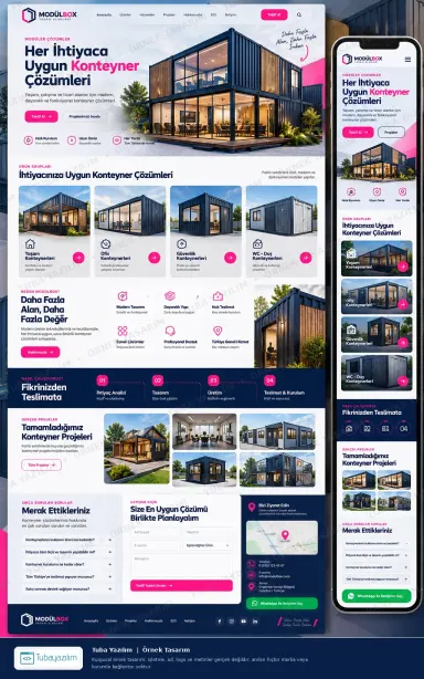Sample website design for Container Homes & Portable Cabins