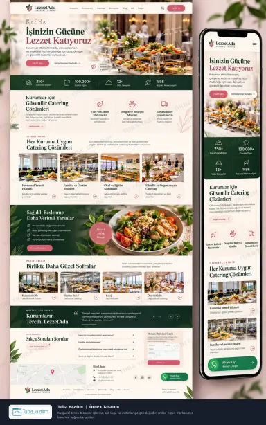 Sample website design for Catering Companies