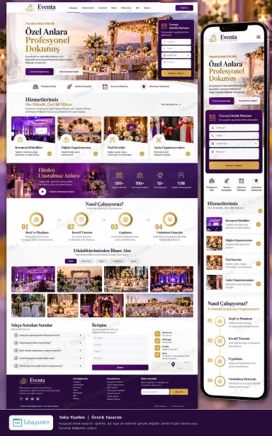 Sample website design for Event Management Companies