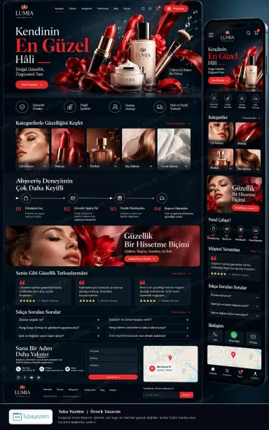 Sample website design for Cosmetics, Makeup & Henna Stores