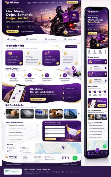 Sample website design for Motorbike Courier & Delivery Companies