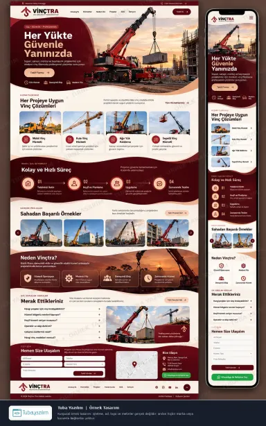 Sample website design for Crane Rental & Lifting Companies