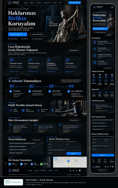 Sample website design for Criminal Defence Lawyers