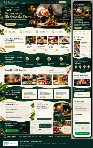 Sample website design for Culinary Schools & Cooking Classes