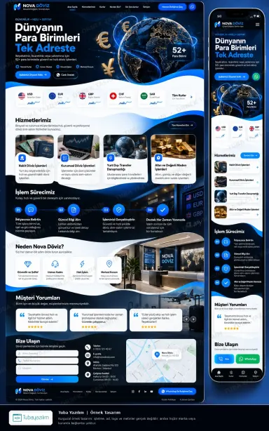 Sample website design for Currency Exchange Houses