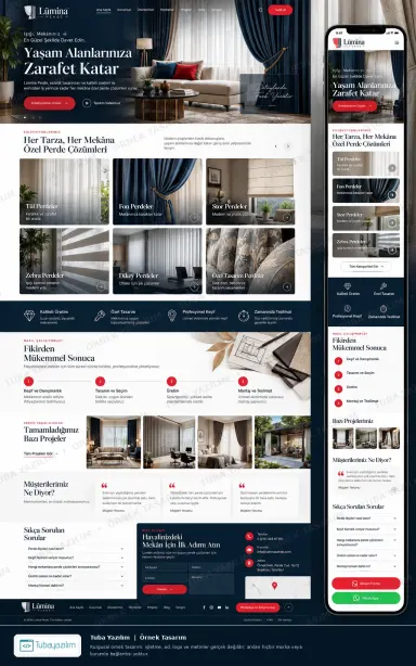 Sample website design for Curtain & Blind Shops