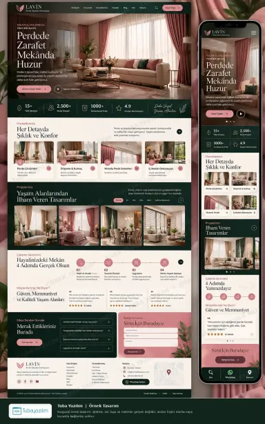 Sample website design for Curtain & Blind Shops