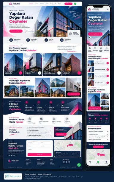 Sample website design for Glass Facade & Curtain Wall Contractors