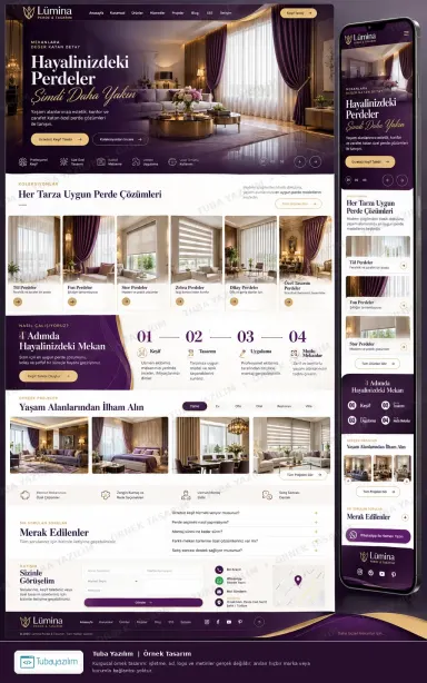 Sample website design for Curtain & Blind Shops