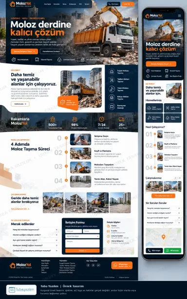 Sample website design for Excavation & Earthworks Contractors