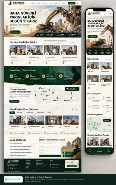Sample website design for Demolition Contractors