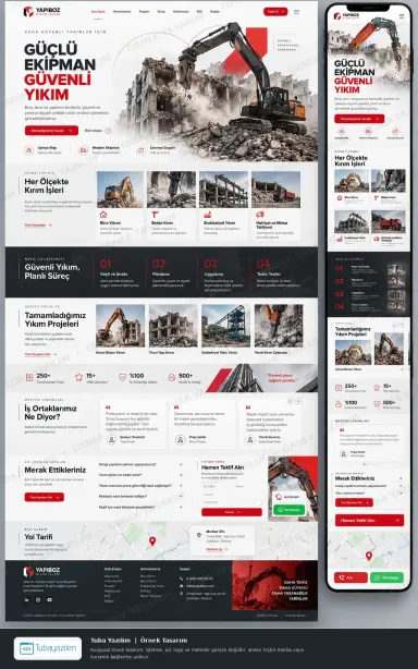 Sample website design for Demolition Contractors