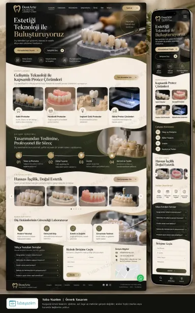 Sample website design for Dental Laboratories
