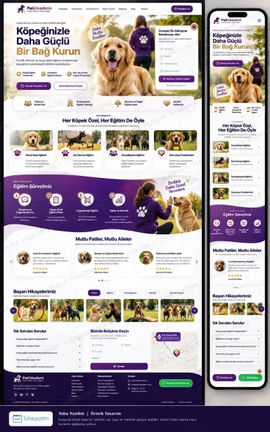 Sample website design for Dog Training Centres