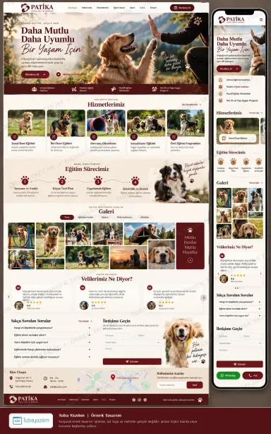 Sample website design for Dog Training Centres