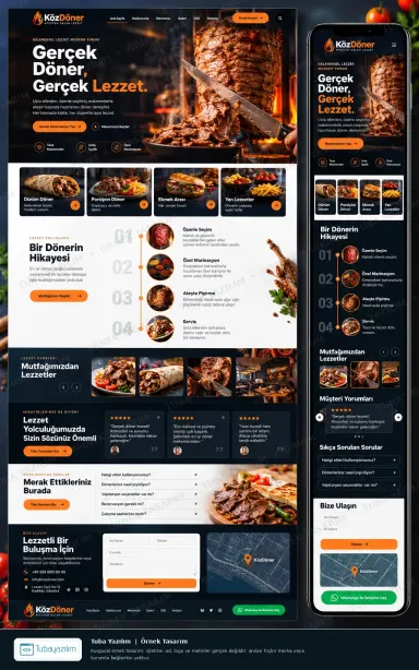 Sample website design for Shawarma & Doner Shops