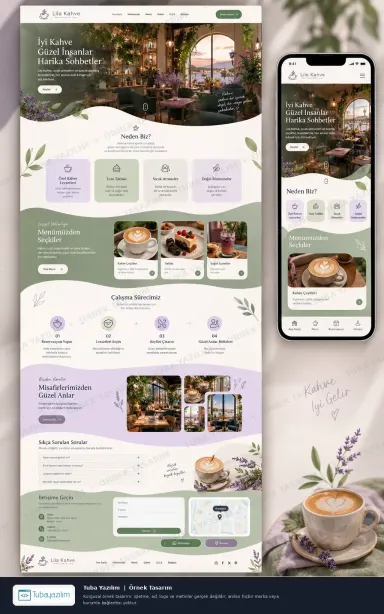 Sample website design for Cafes & Coffee Shops