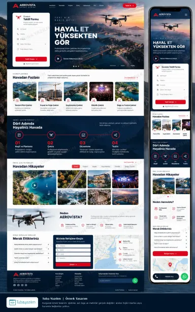 Sample website design for Video Production & Drone Filming Companies