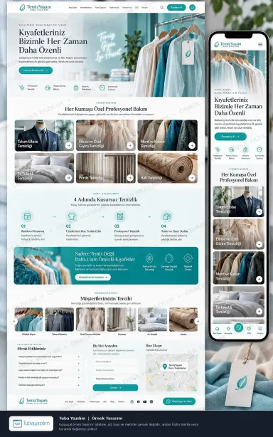 Sample website design for Laundry & Dry Cleaning Shops