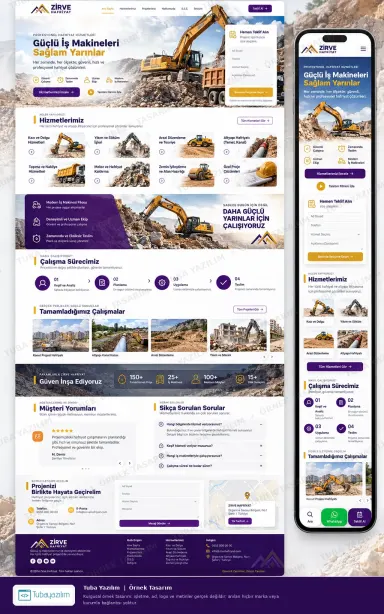Sample website design for Excavation & Earthworks Contractors