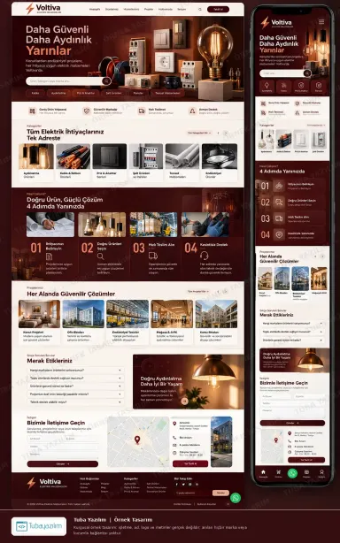 Sample website design for Electrical Supplies Shops