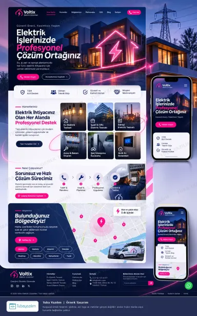Sample website design for Electricians & Electrical Contractors