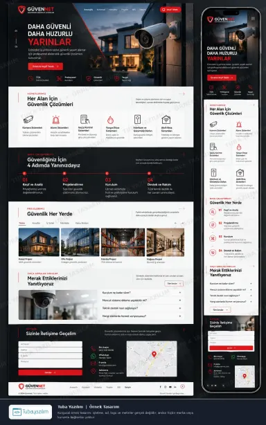 Sample website design for CCTV & Security System Installers