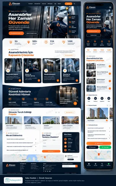 Sample website design for Elevator Companies