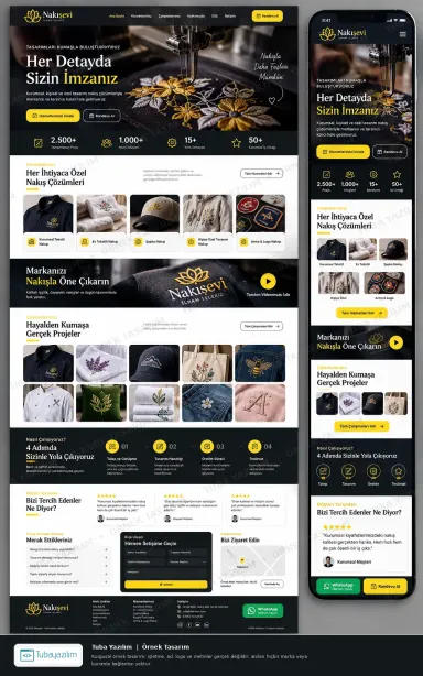 Sample website design for Tailors & Embroidery Workshops