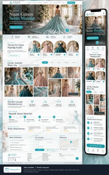 Sample website design for Wedding Halls & Banquet Venues