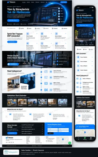 Sample website design for ERP Software Providers