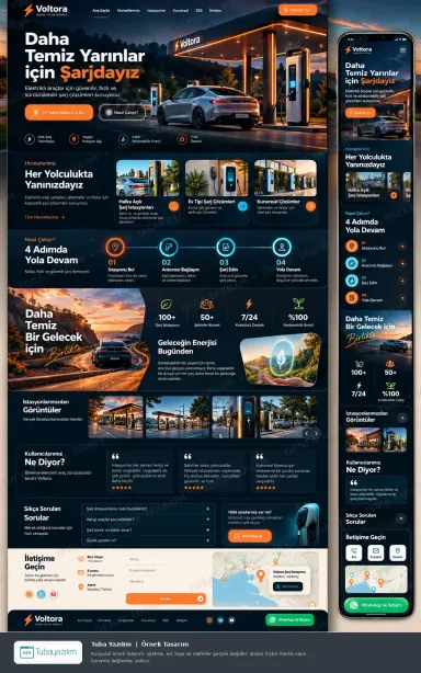 Sample website design for EV Charging Companies