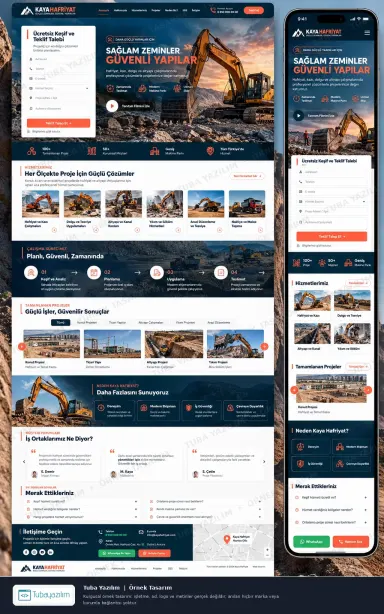 Sample website design for Excavation & Earthworks Contractors